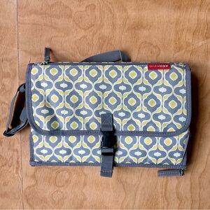 Skip Hop Portable Diaper Changing Pad Gray Yellow Geometric